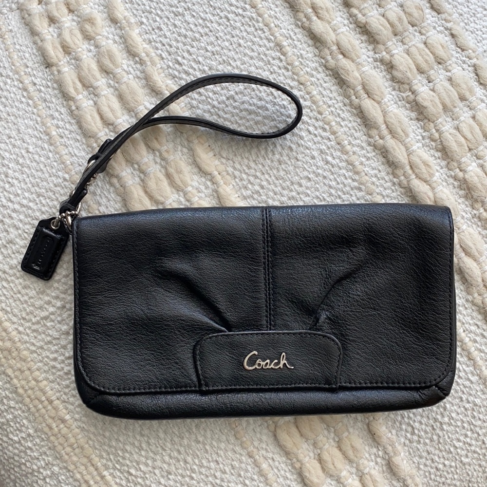 Black Coach Wristlet